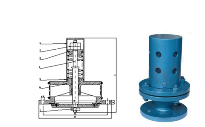 HXF-P型真空破壞閥結構圖 HXF-P型真空破壞閥結構圖